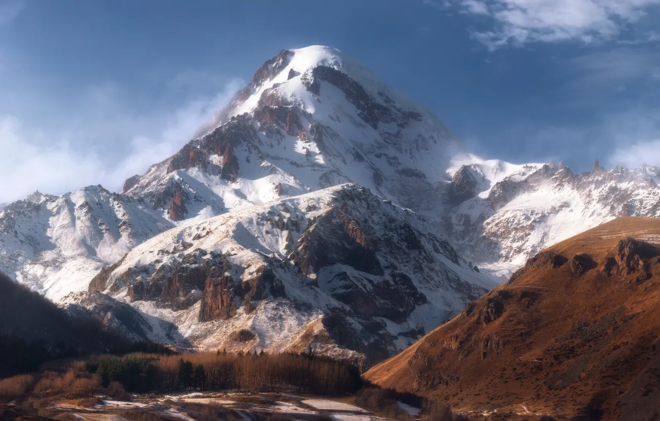 Photo wallpaper mountain, Georgia, 5033, Kazbek, Glacier