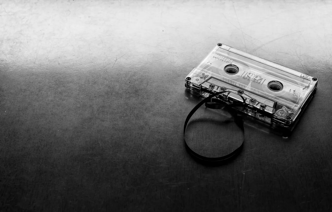 Photo wallpaper music, minimalism, grey background, Music, audio cassette, Minimalism, gray background, audio cassette