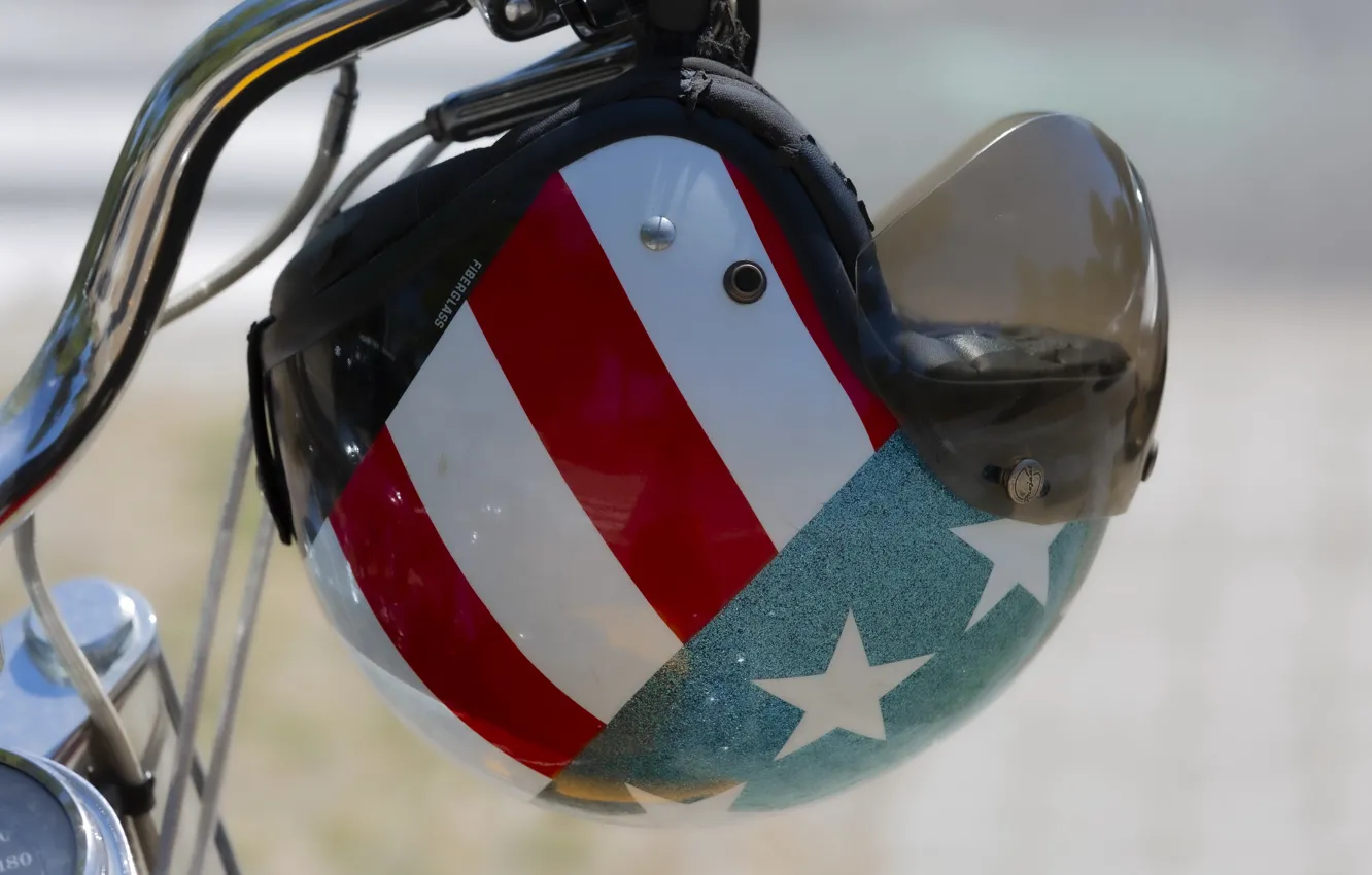 Photo wallpaper background, motorcycle, helmet