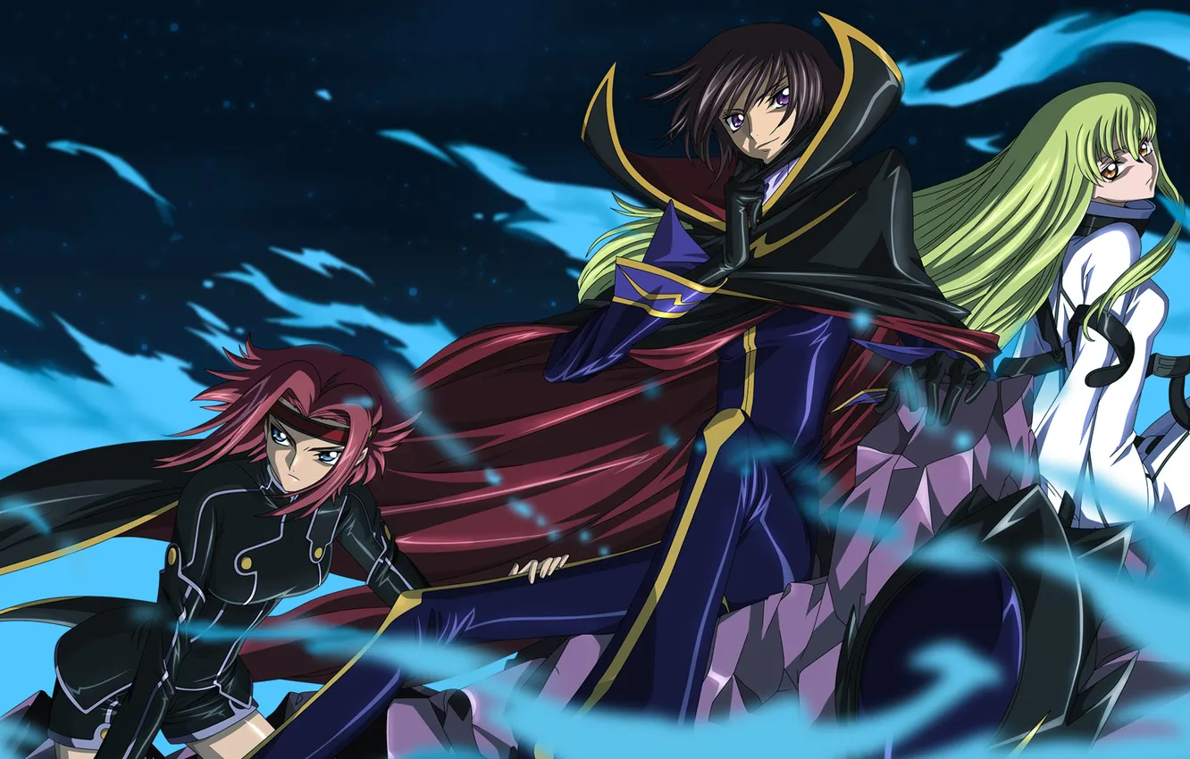 Photo wallpaper Code Geass, Karen, C.C., Lelouch