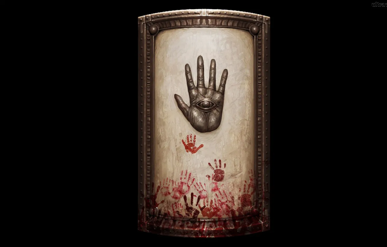 Photo wallpaper eyes, blood, hands, shield, palm, Dark Soul 2