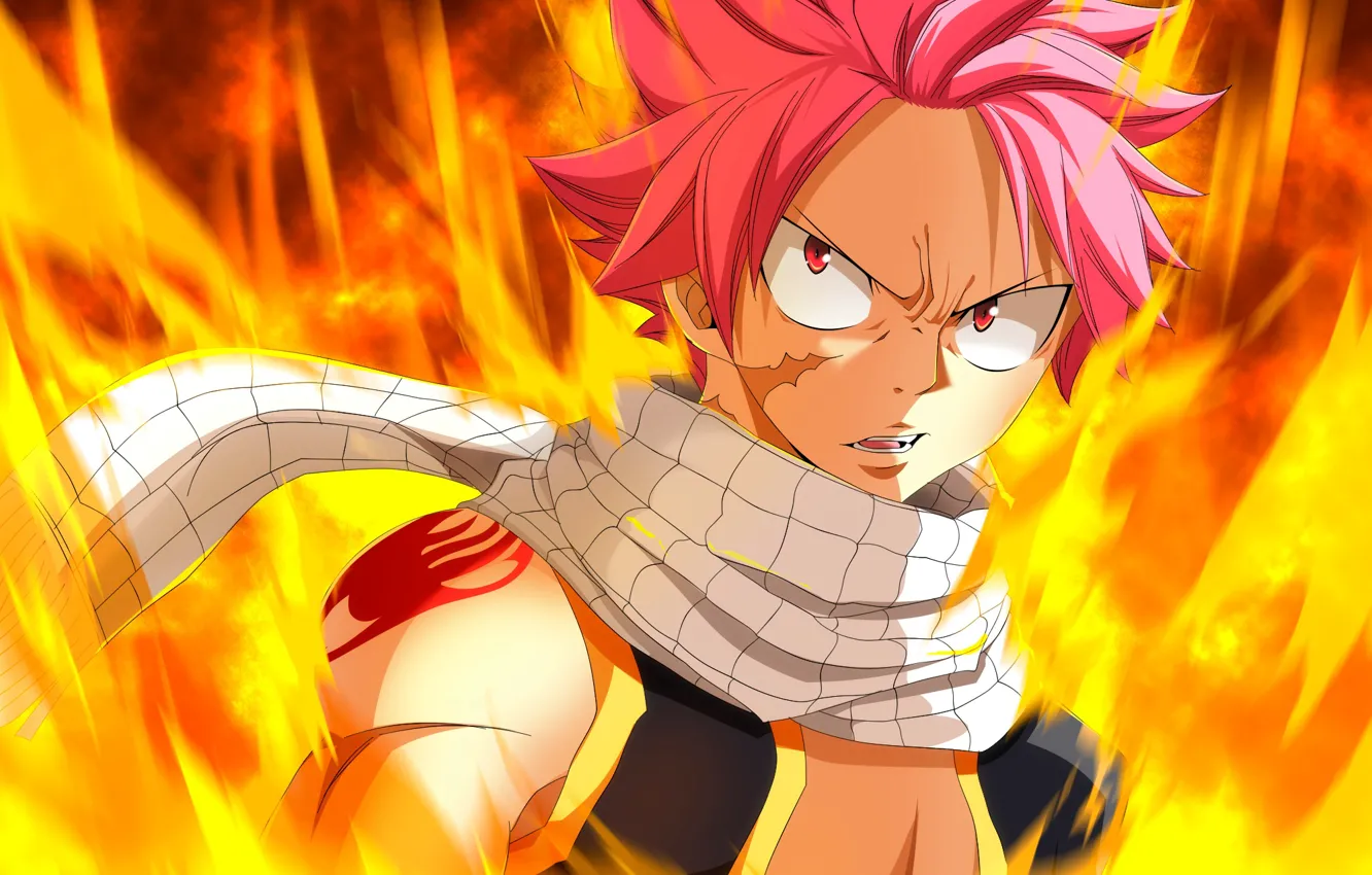 Photo wallpaper anime, art, fairy tail, Natsu, Fairy tail