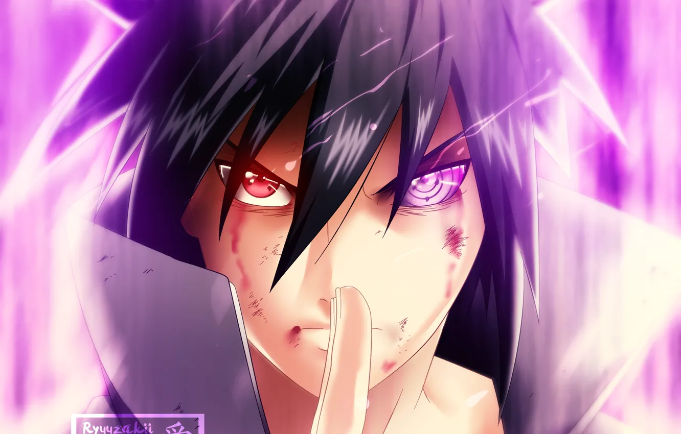 Photo wallpaper look, guy, Naruto, Naruto, print, Uchiha Sasuke