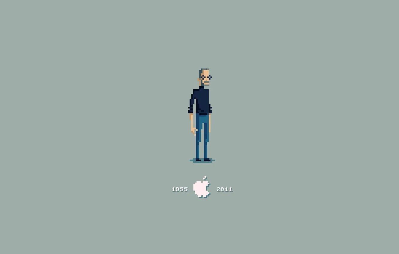 Photo wallpaper Apple, 2011, Steve Jobs, Pixel, Steve Jobs, 1955
