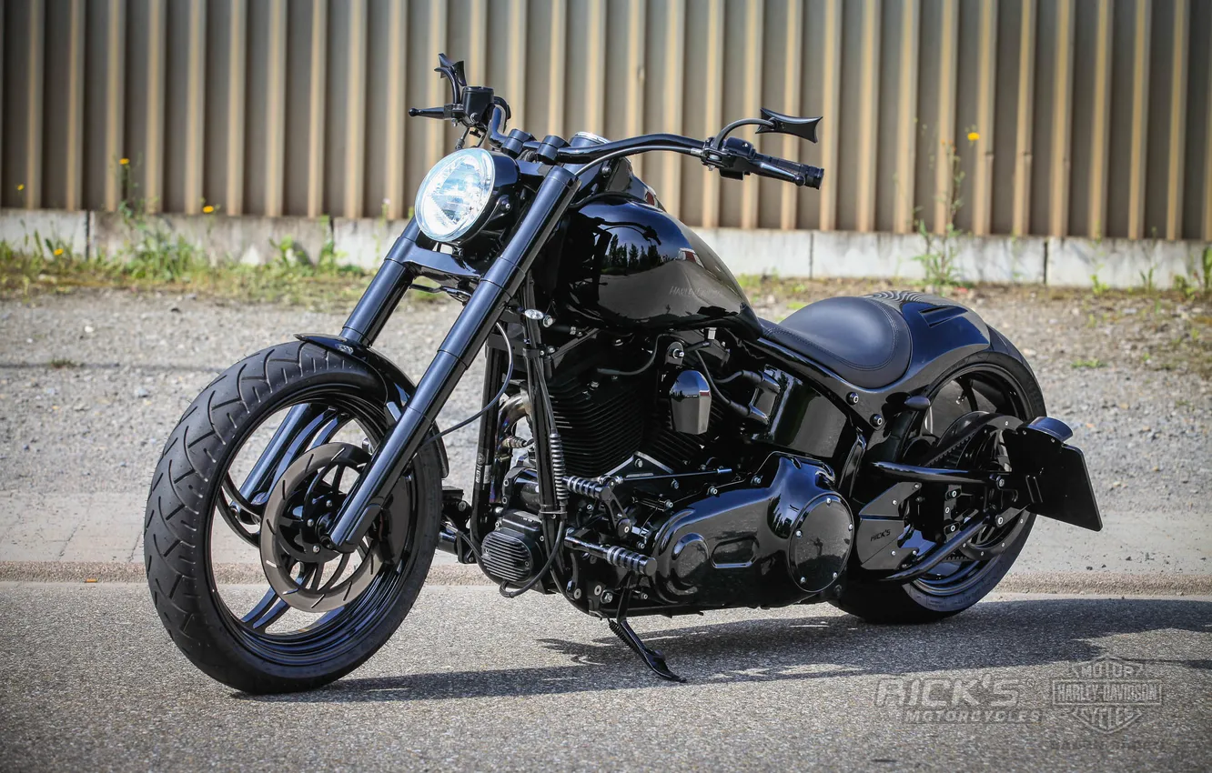 Photo wallpaper motorcycle, Harley Davidson, bike