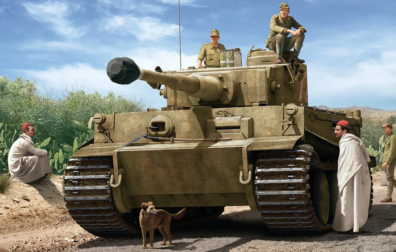 Photo wallpaper Tiger, German heavy tank, Panzerkampfwagen VI Ausf. E