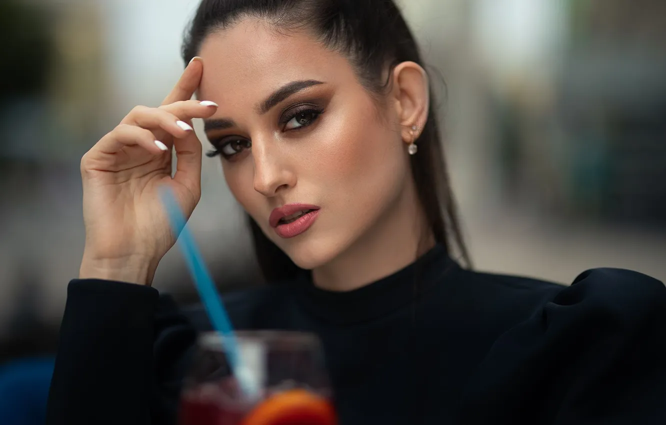 Photo wallpaper model, Catherine, brunette, Dmitry Shulgin