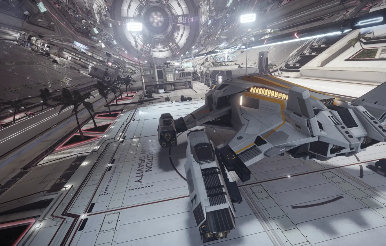 Photo wallpaper station, space station, spaceship, Elite: Dangerous