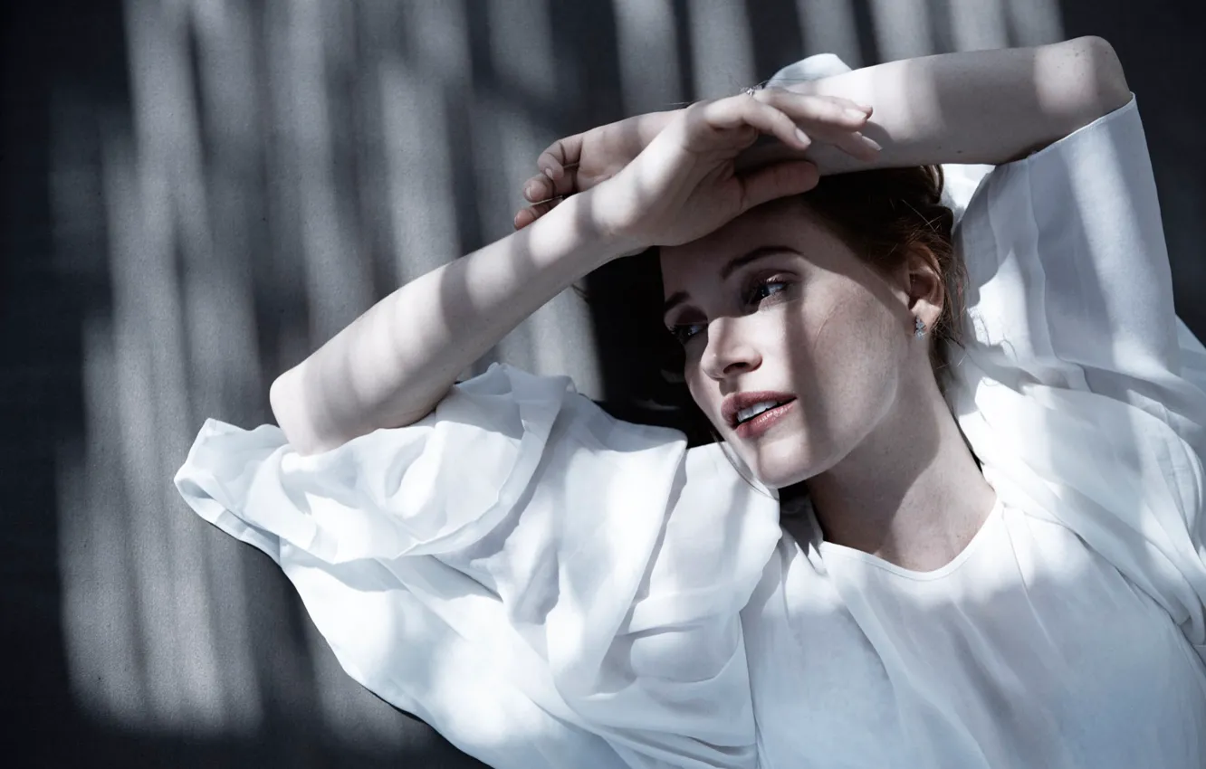 Photo wallpaper actress, lies, red, redhead, Jessica Chastain