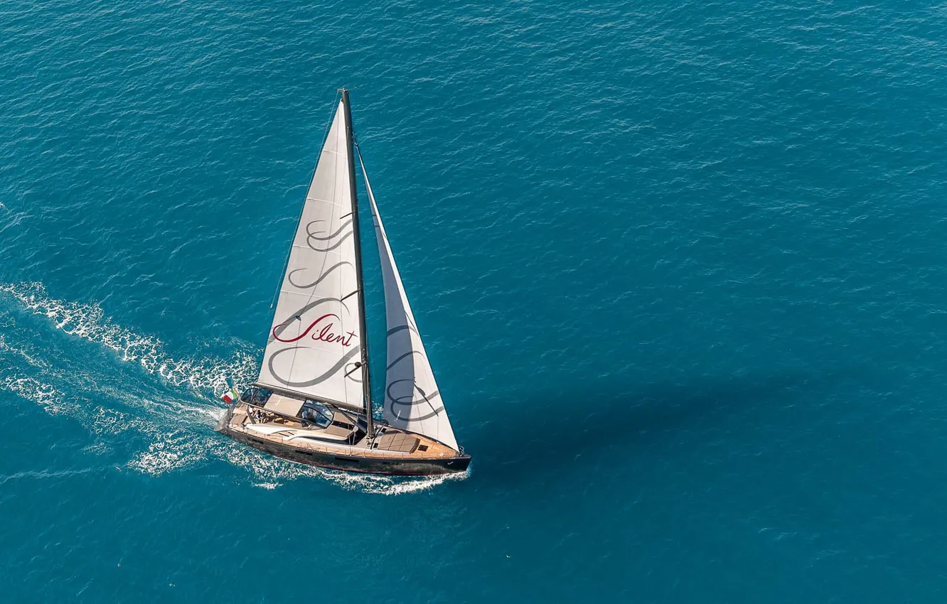 Photo wallpaper sea, yacht, sails, Gigreca - Admiral Yacht, Silent-76, luxury super yacht, Luxury Super Yacht
