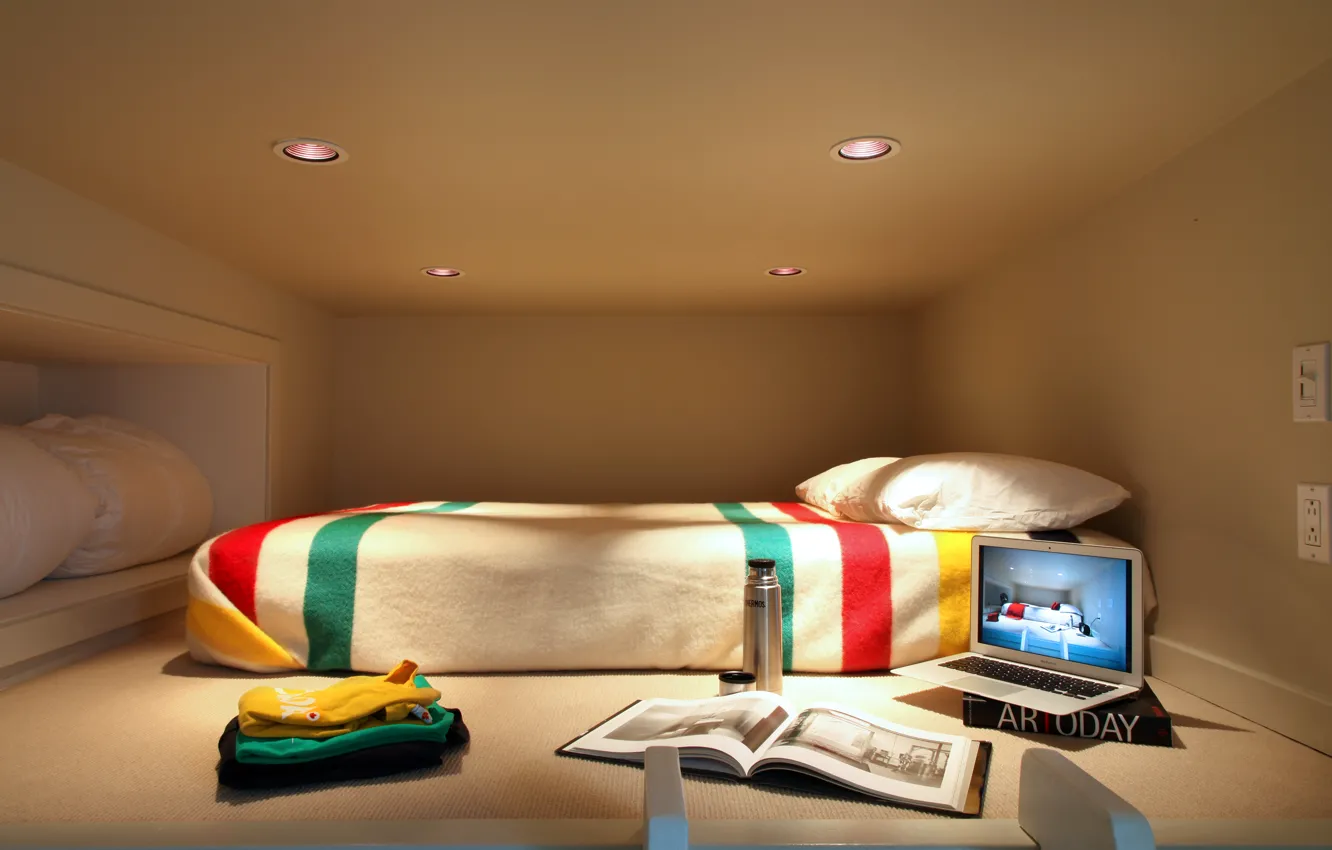 Photo wallpaper bed, album, macbook