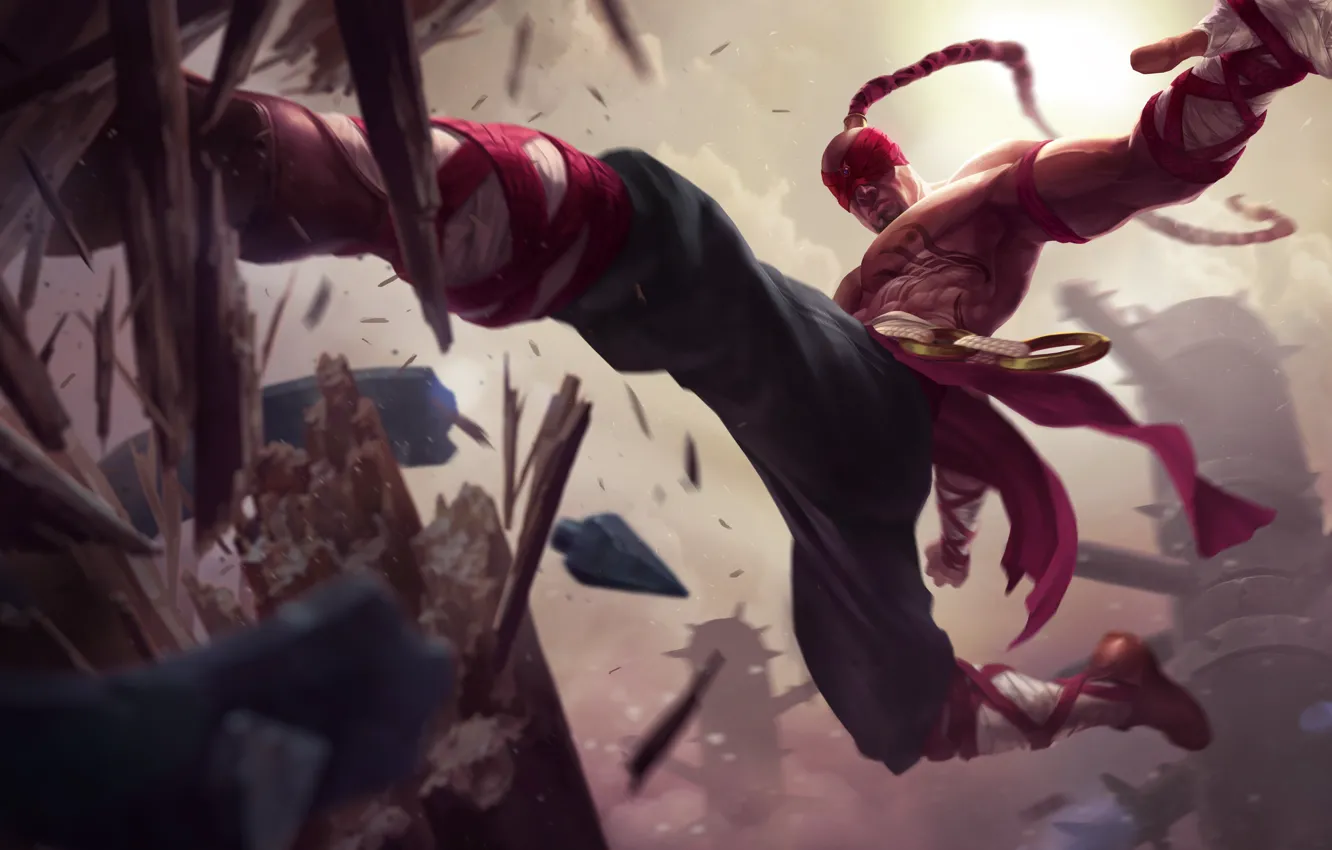 Photo wallpaper male, League of Legends, training, Riot Games, Lee Sin