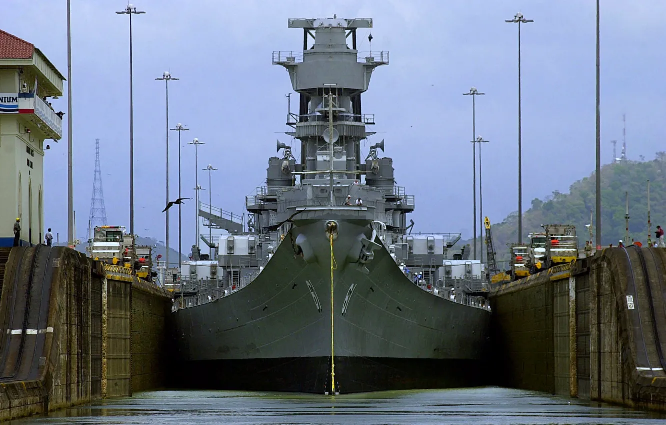 Photo wallpaper ship, linear, USS Iowa