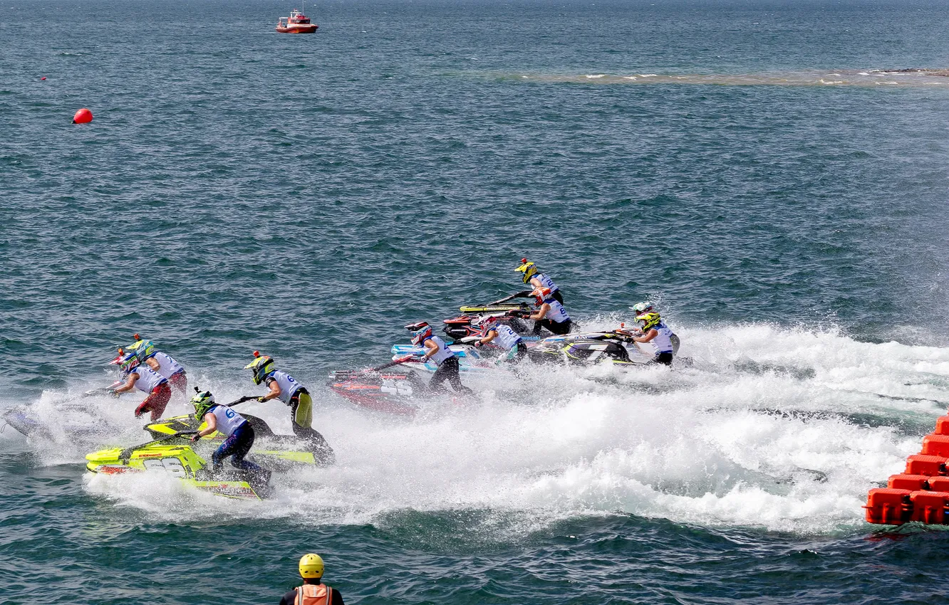 Photo wallpaper speed, boats, races