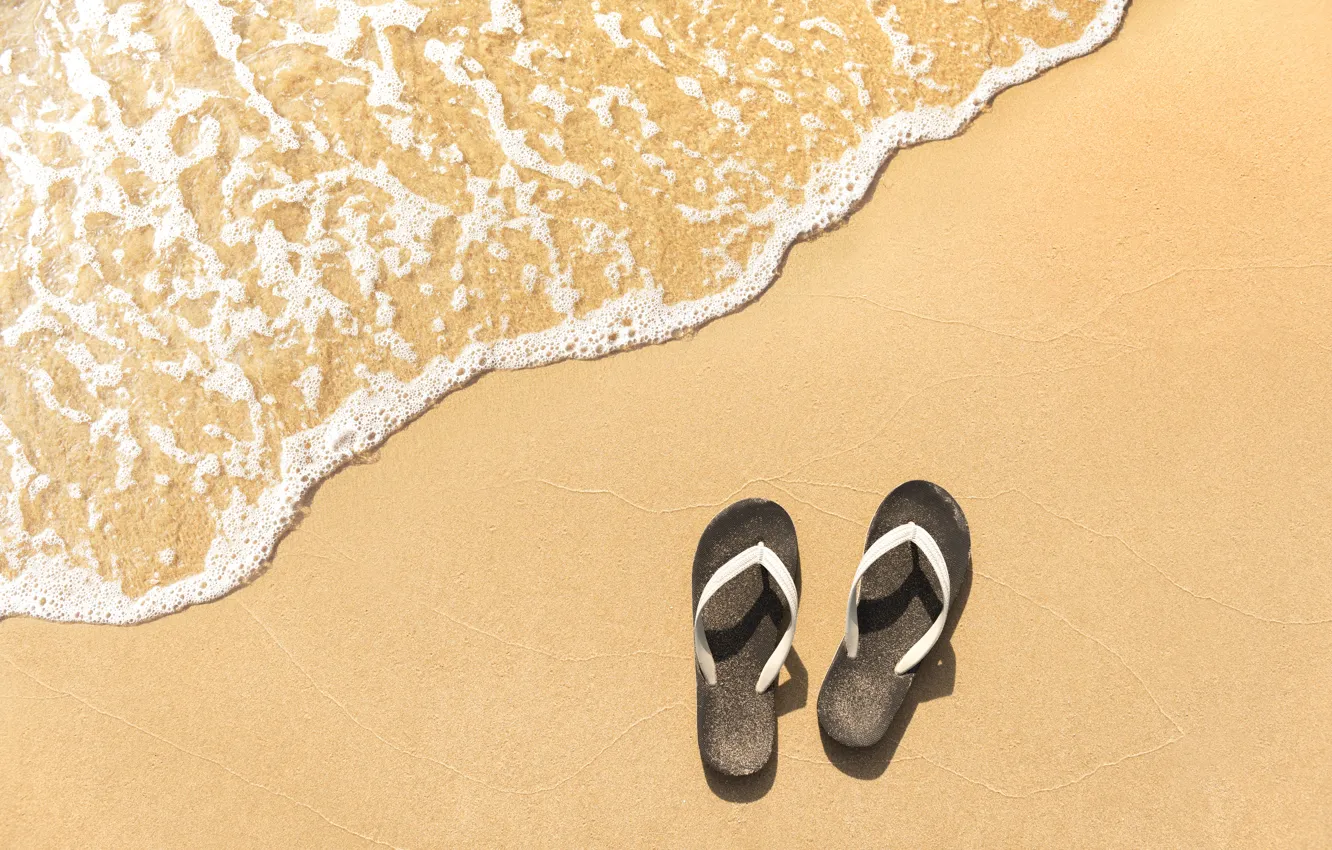 Photo wallpaper sand, sea, wave, beach, summer, summer, beach, sea