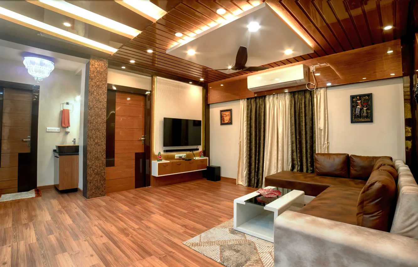 Photo wallpaper design, style, room, interior, sofa, living room