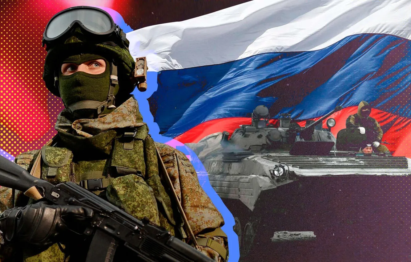 Photo wallpaper soldier, armor, tricolor, weapons, tank, armored vehicles
