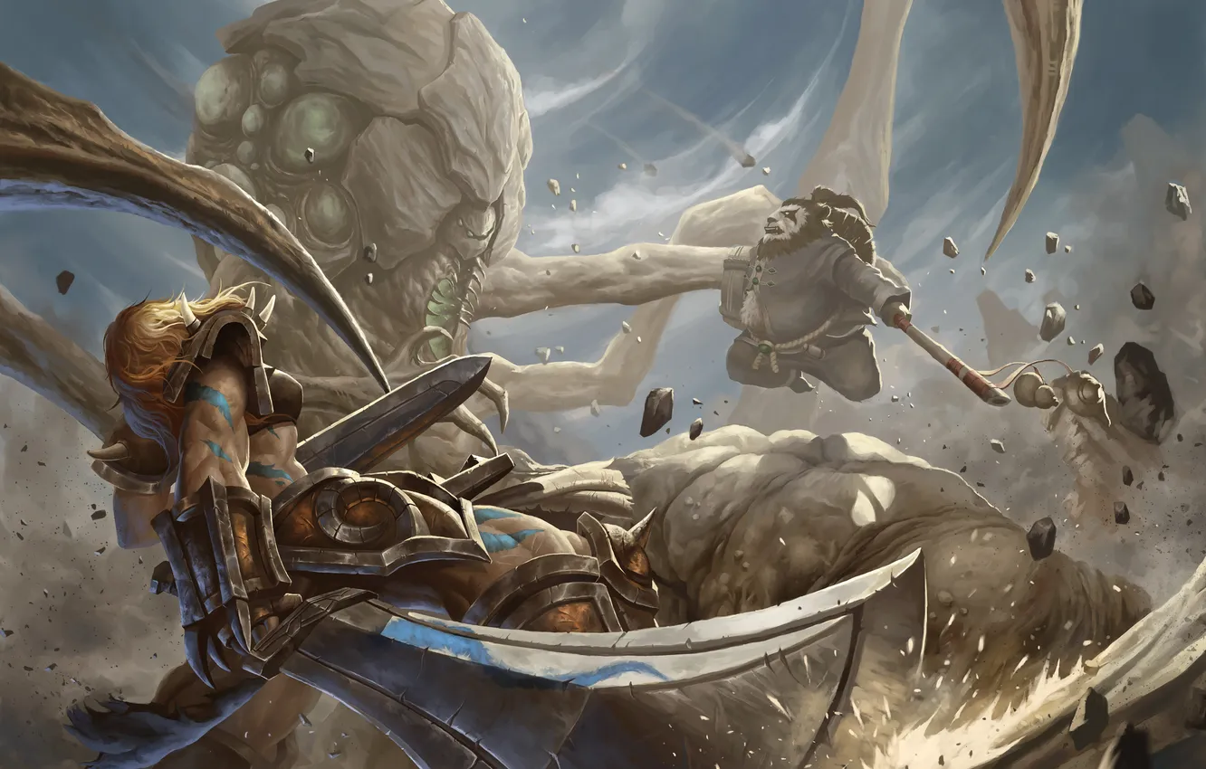 Photo wallpaper starcraft, Sonya, diablo, warcraft, Barbarian, Heroes of the Storm, Chen, Abathur