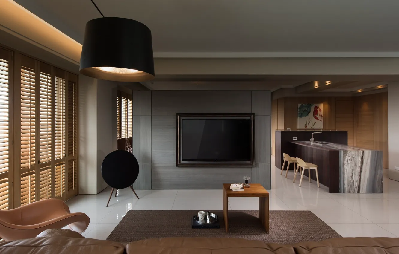 Photo wallpaper design, style, furniture, interior, living room