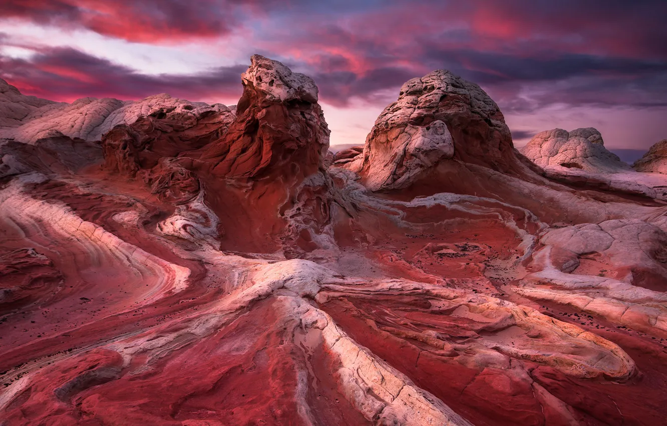 Photo wallpaper the sky, clouds, nature, rocks