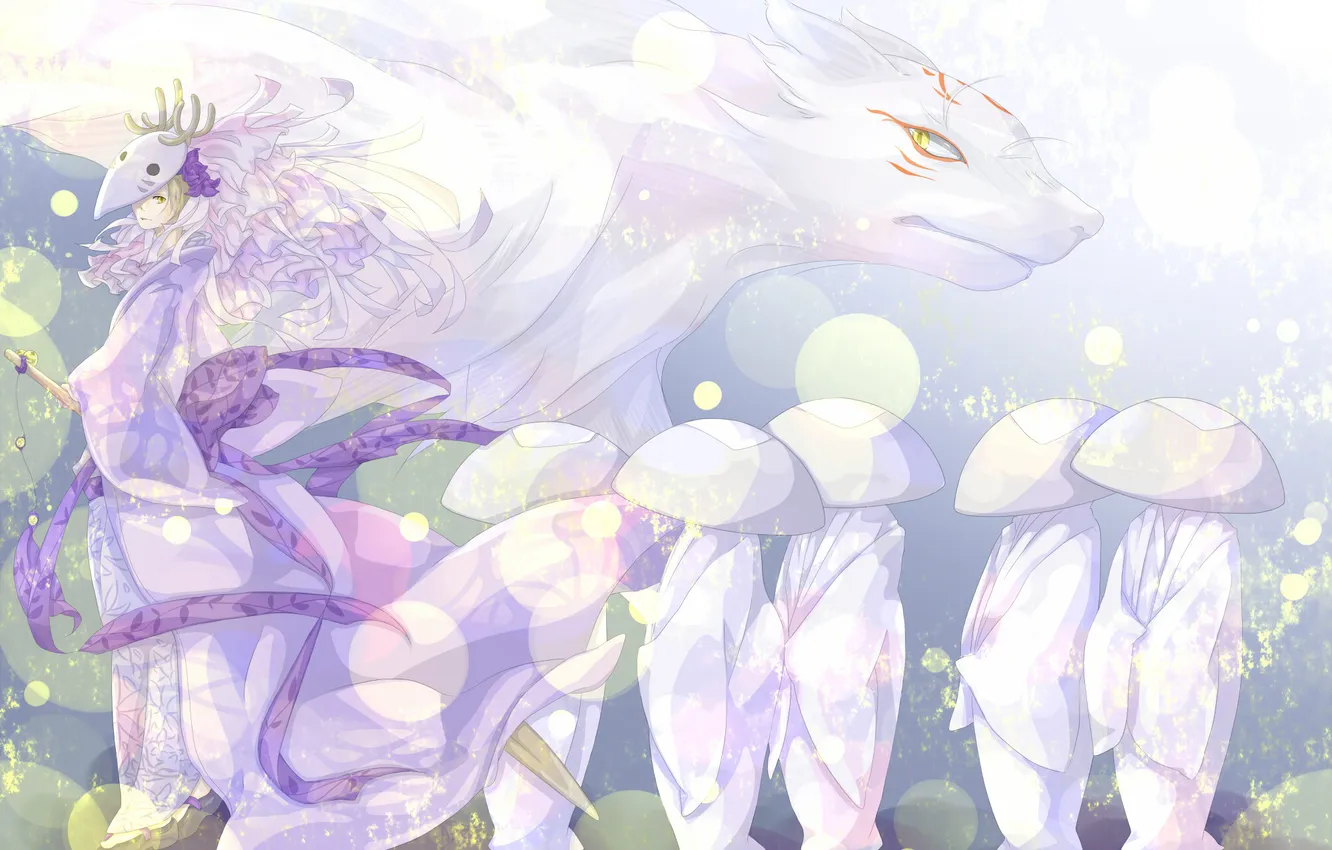 Photo wallpaper anime, the demon, art, horns, guy, natsume yuujinchou, U-Sensei, Madara