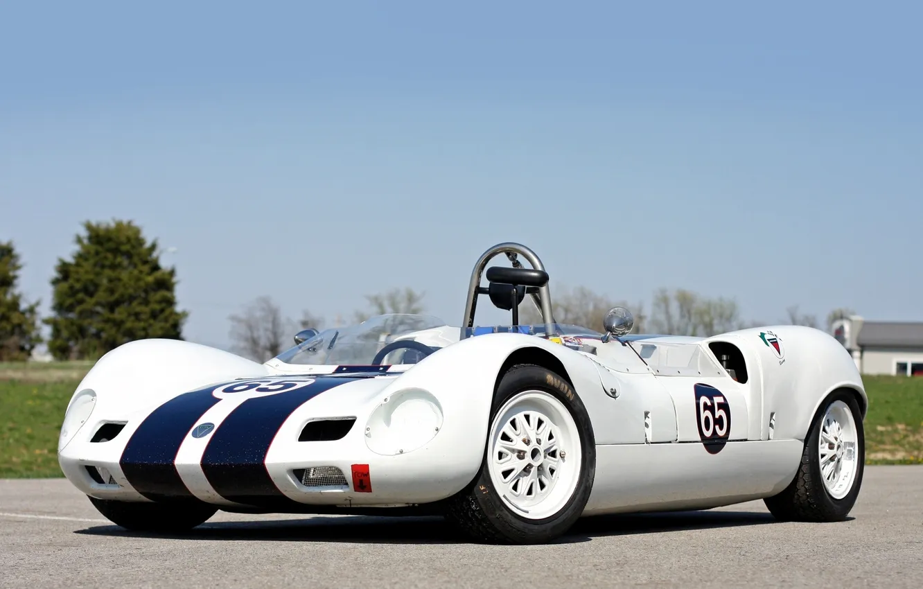 Photo wallpaper auto, the sky, grass, trees, retro, lawn, Parking, sports car