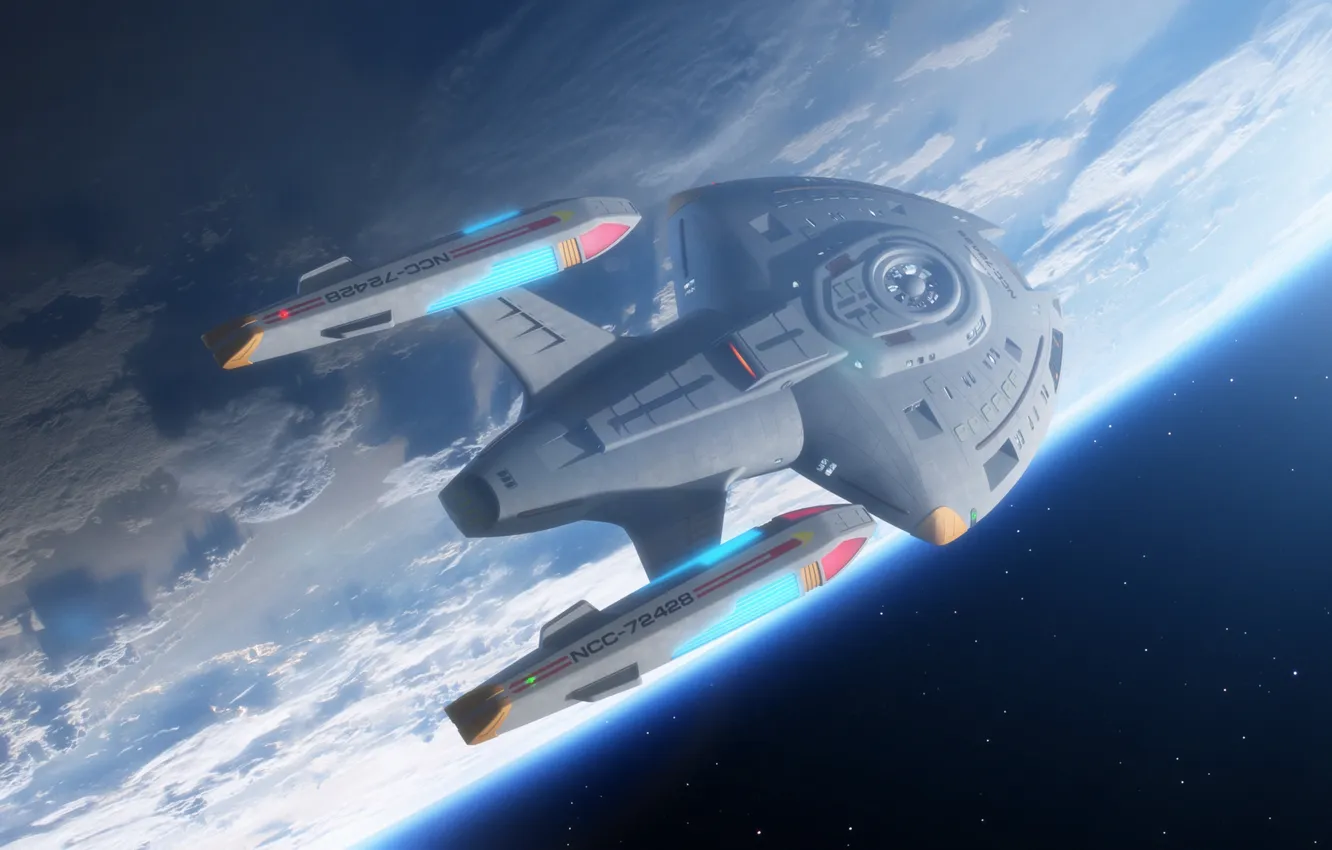 Photo wallpaper space, planet, Star Trek, starship, NCC-72428