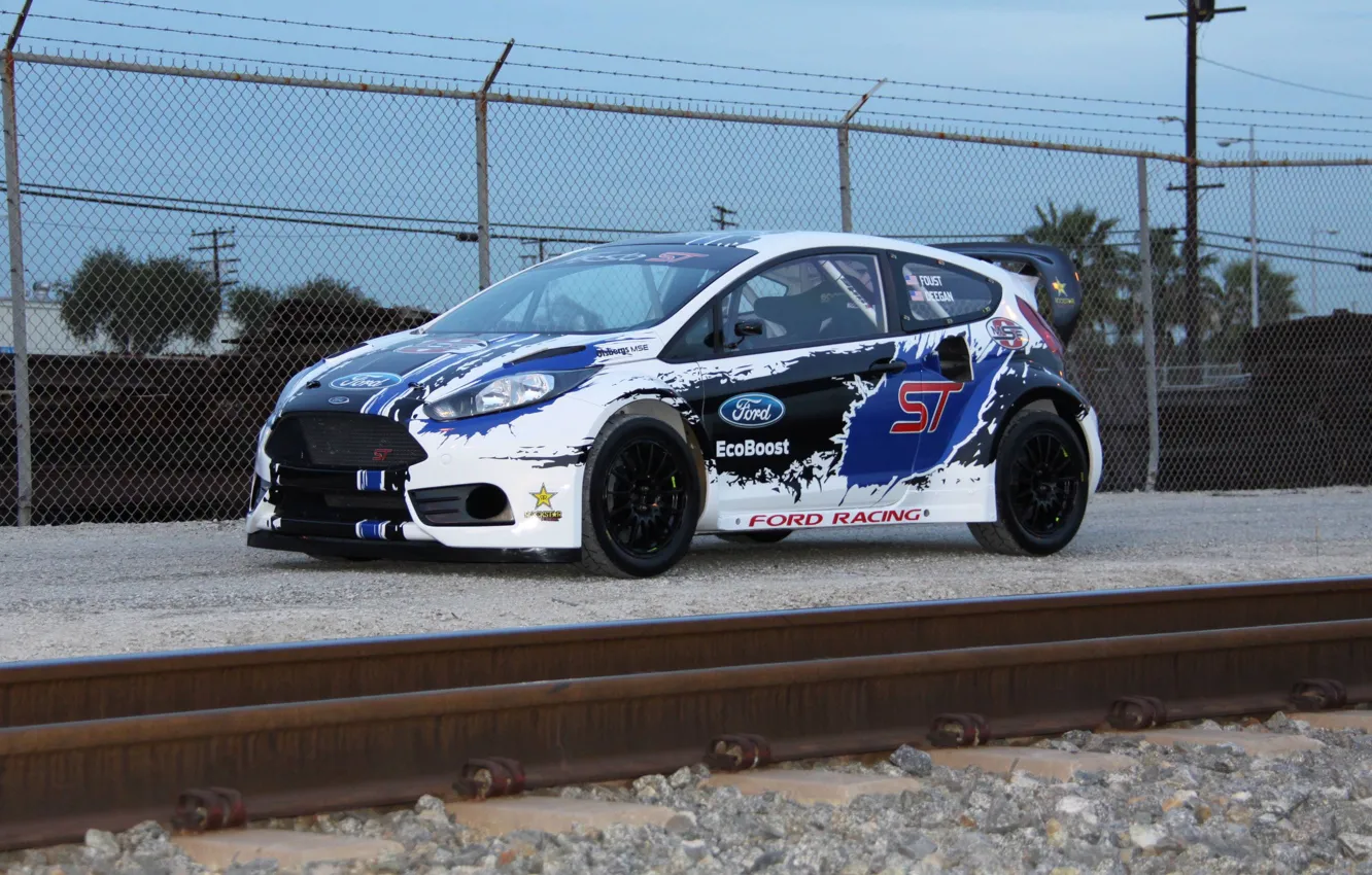 Photo wallpaper Ford, Rally, Fiesta, 2013, T.Foust, global-rallycross