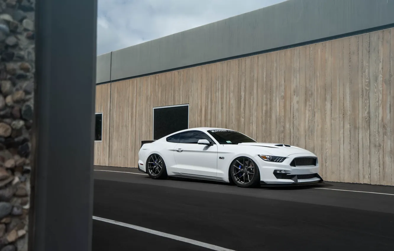 Photo wallpaper Mustang, Ford, Vorsteiner, Project, Tires, Accuair, Toyo