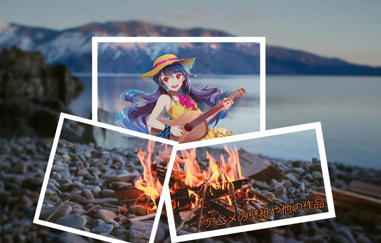 Photo wallpaper water, nature, anime, the fire, Chan