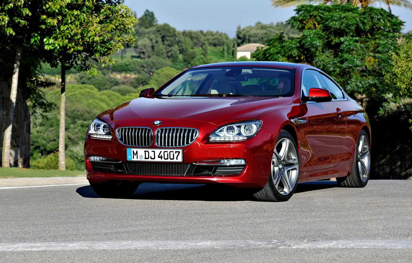 Photo wallpaper machine, auto, red, lights, BMW, BMW, day, The hood