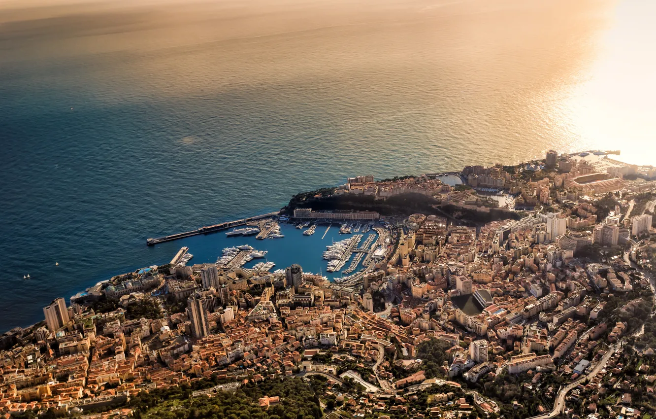 Photo wallpaper Landscape, Monaco, South, Sea, Monte Carlo, Rocher, Principaute