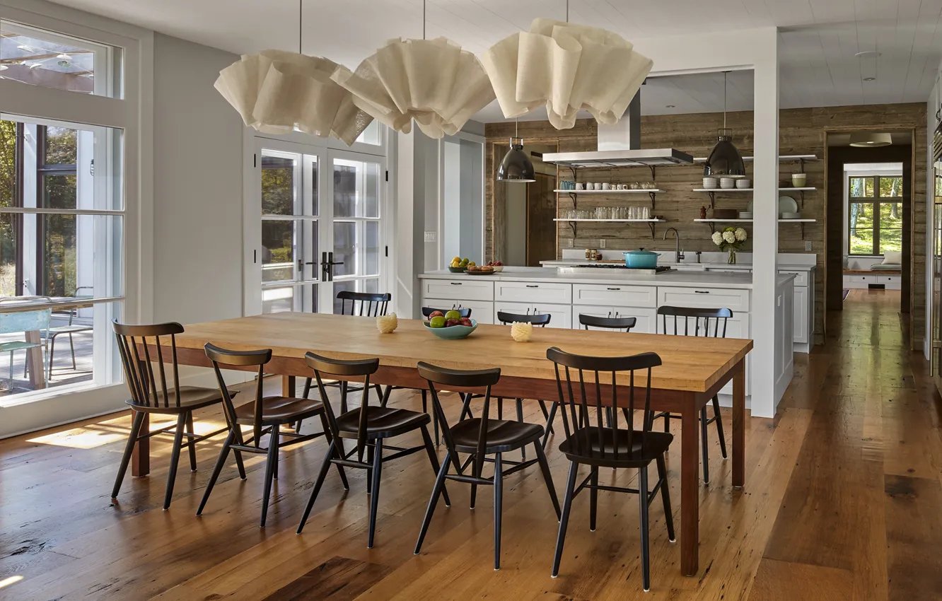 Photo wallpaper design, style, interior, kitchen, the countryside, dining room, dining area, Modern Farmhouse