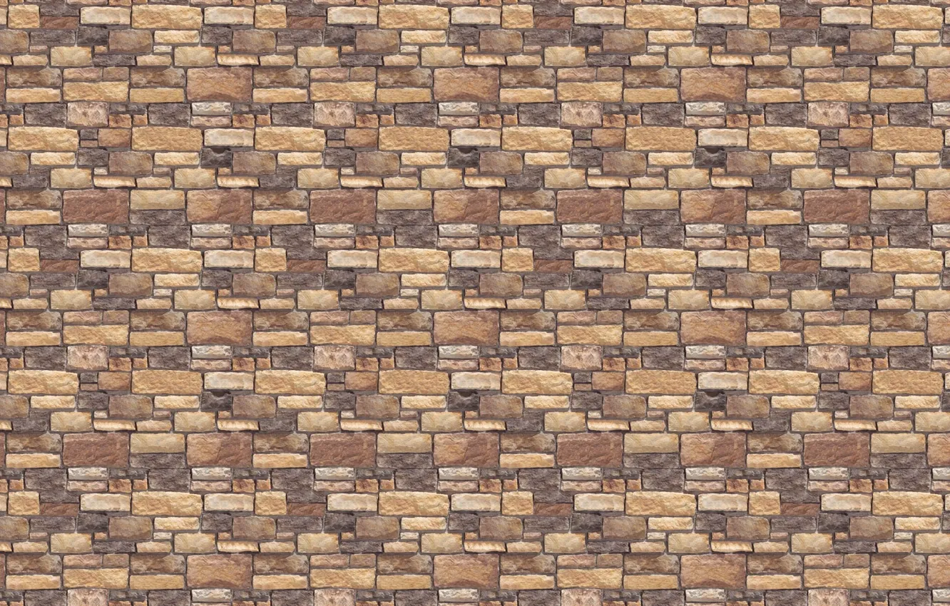 Photo wallpaper stones, wall, brick, texture, relief, stones