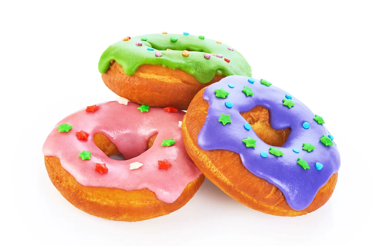 Photo wallpaper cakes, dessert, glaze, delicious, donuts