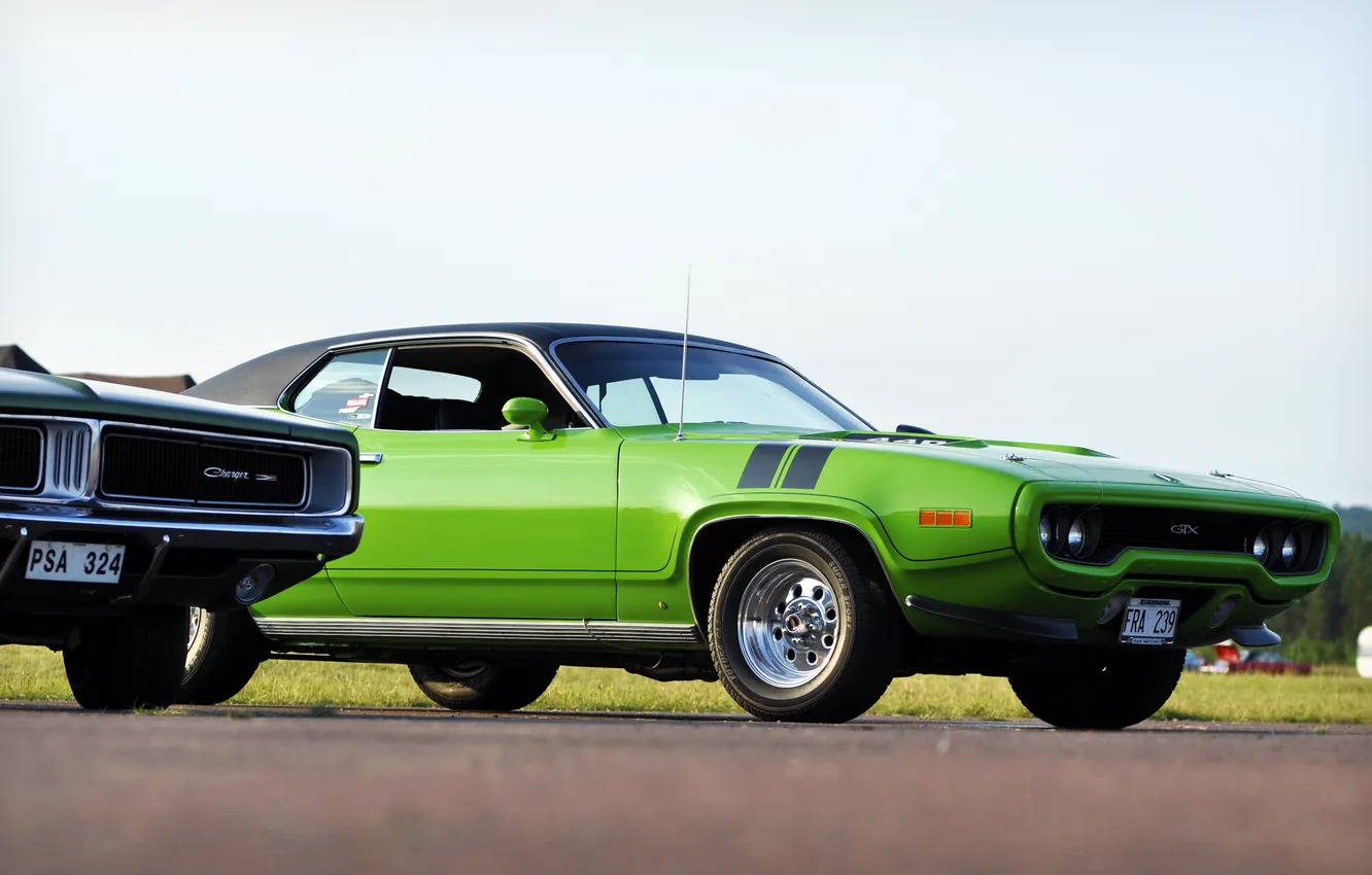 Photo wallpaper 1969, 1971, Dodge, GTX, Charger, Plymouth