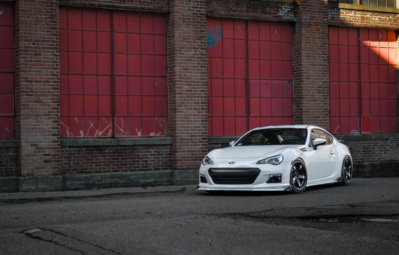 Photo wallpaper car, auto, white, sports car, Subaru, subaru brz
