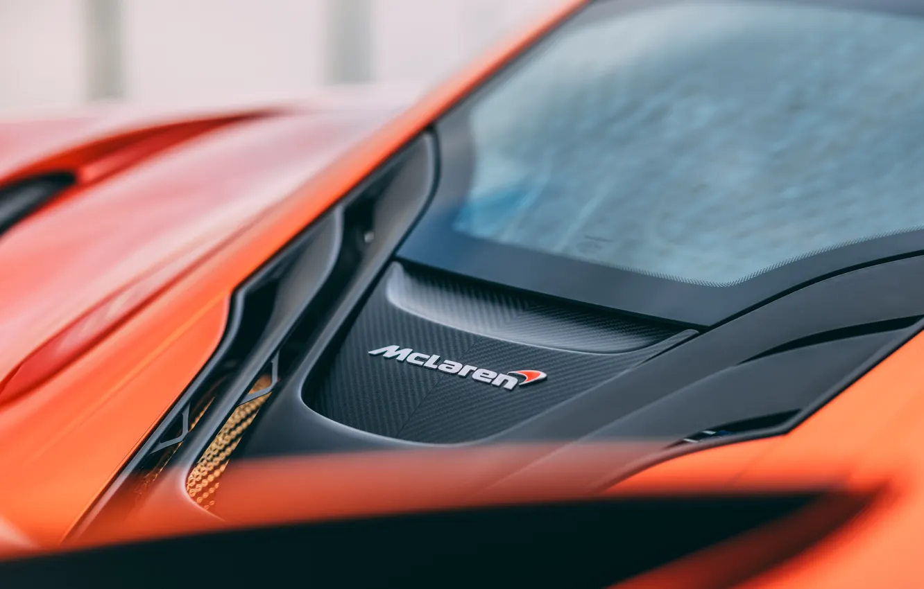 Photo wallpaper McLaren, logo, McLaren P1, badge, P1