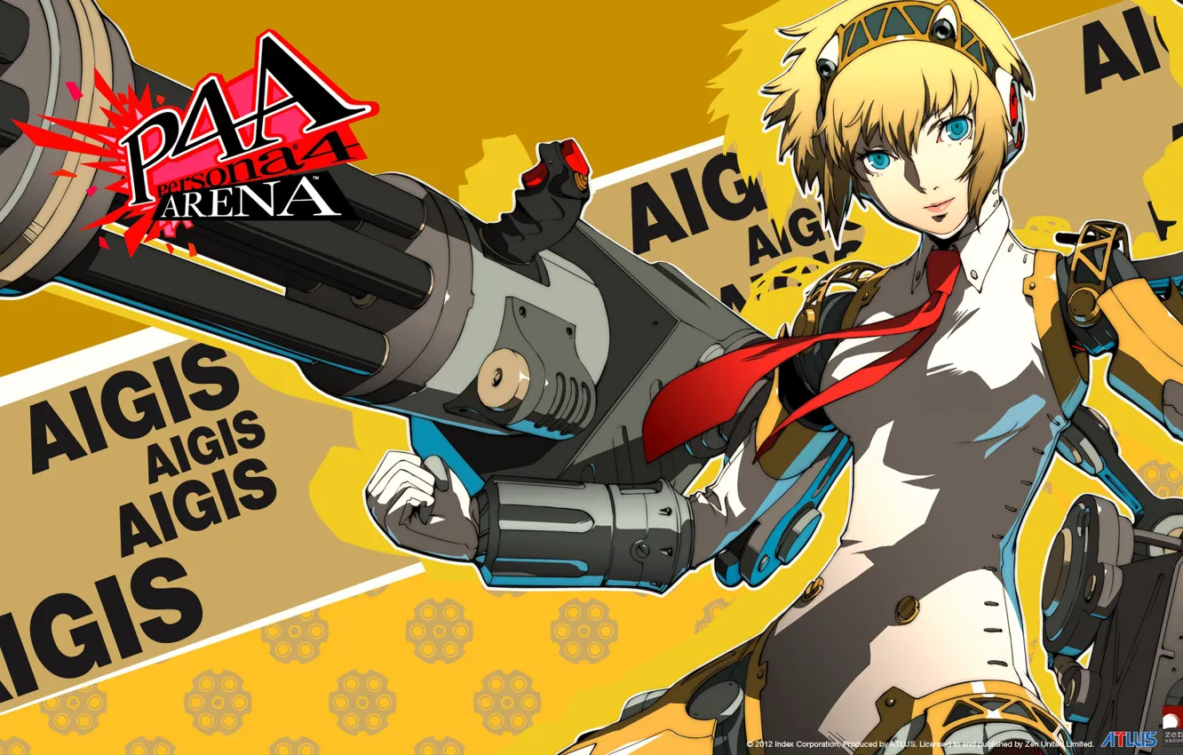 Photo wallpaper girl, weapons, Persona 4, Person 4