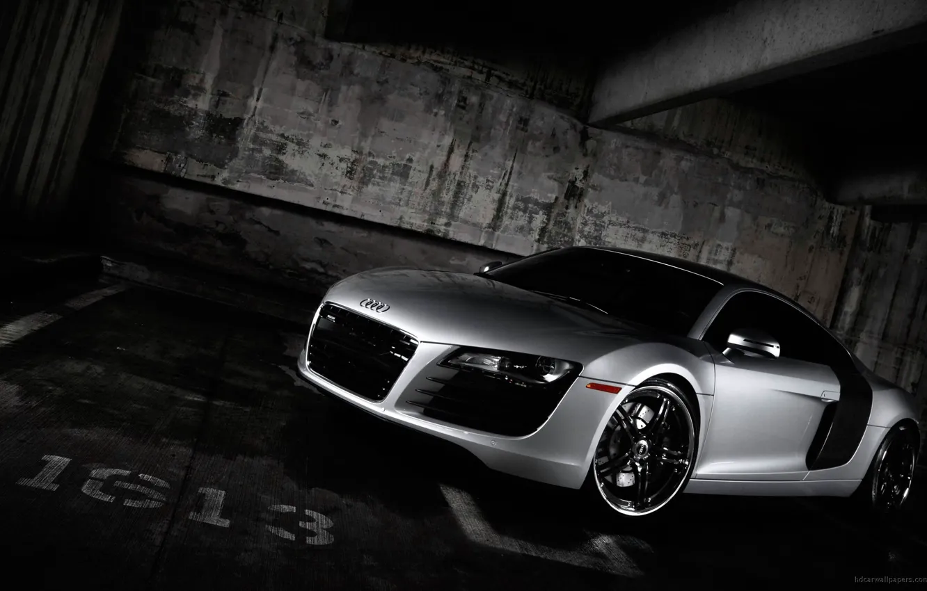 Photo wallpaper coupe, Audi R8, sports car, mid-engined all-wheel drive