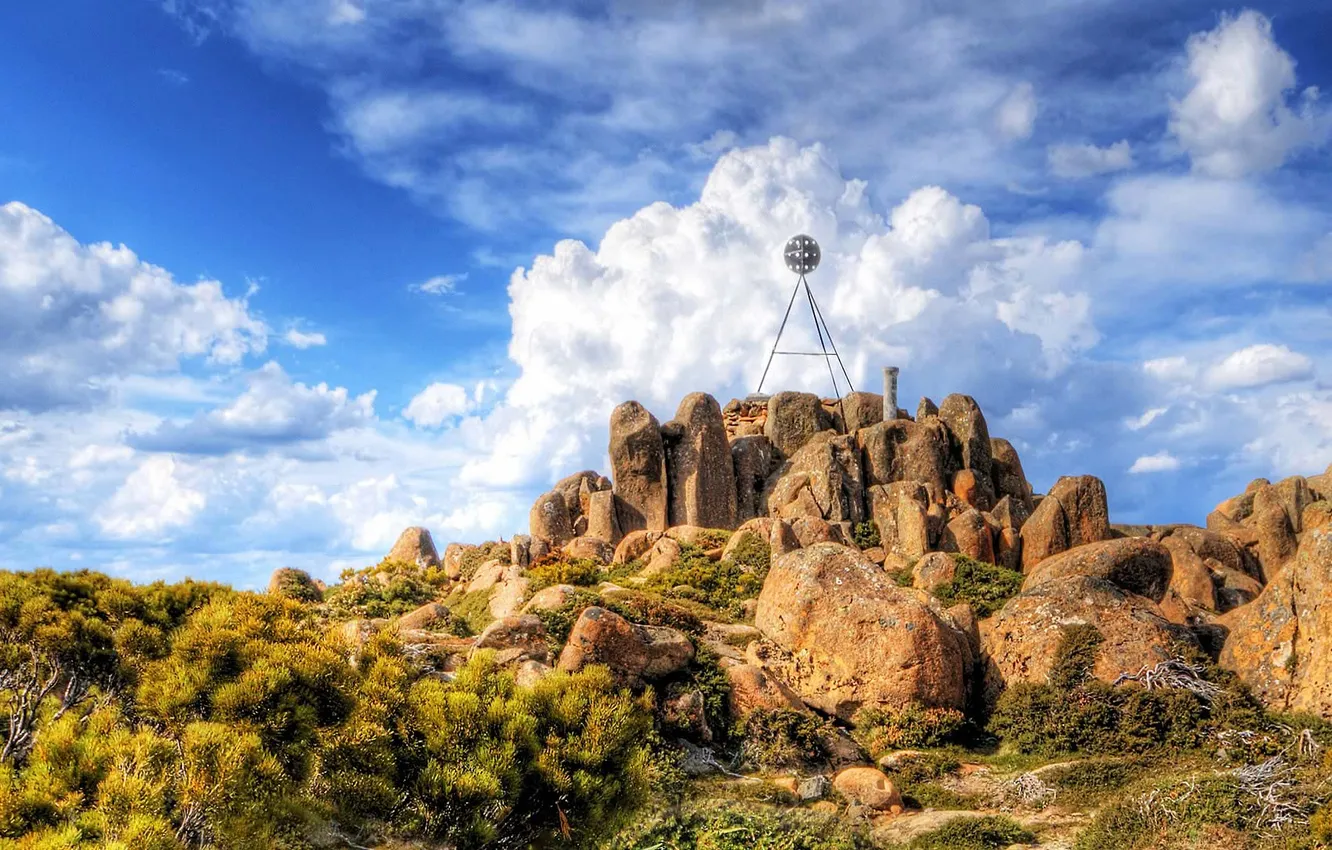 Photo wallpaper stones, rocks, Australia, Tasmania, MT Wellington