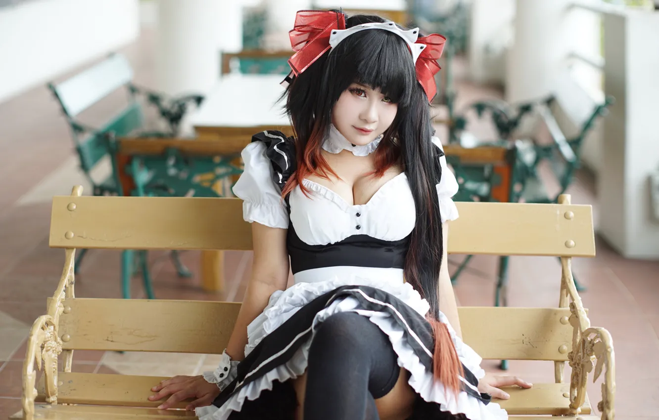 Photo wallpaper look, girl, style, dress