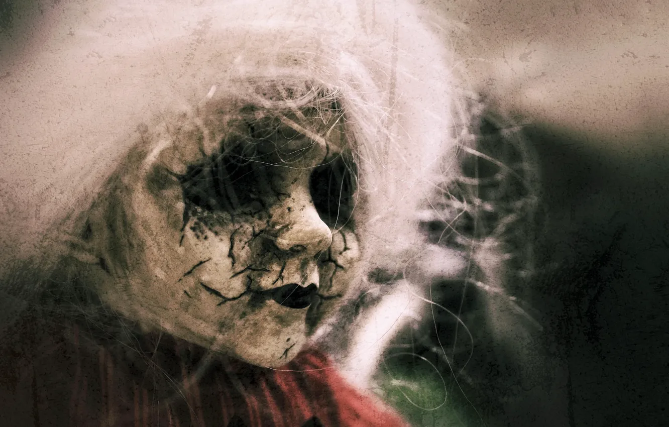 Photo wallpaper macro, background, doll