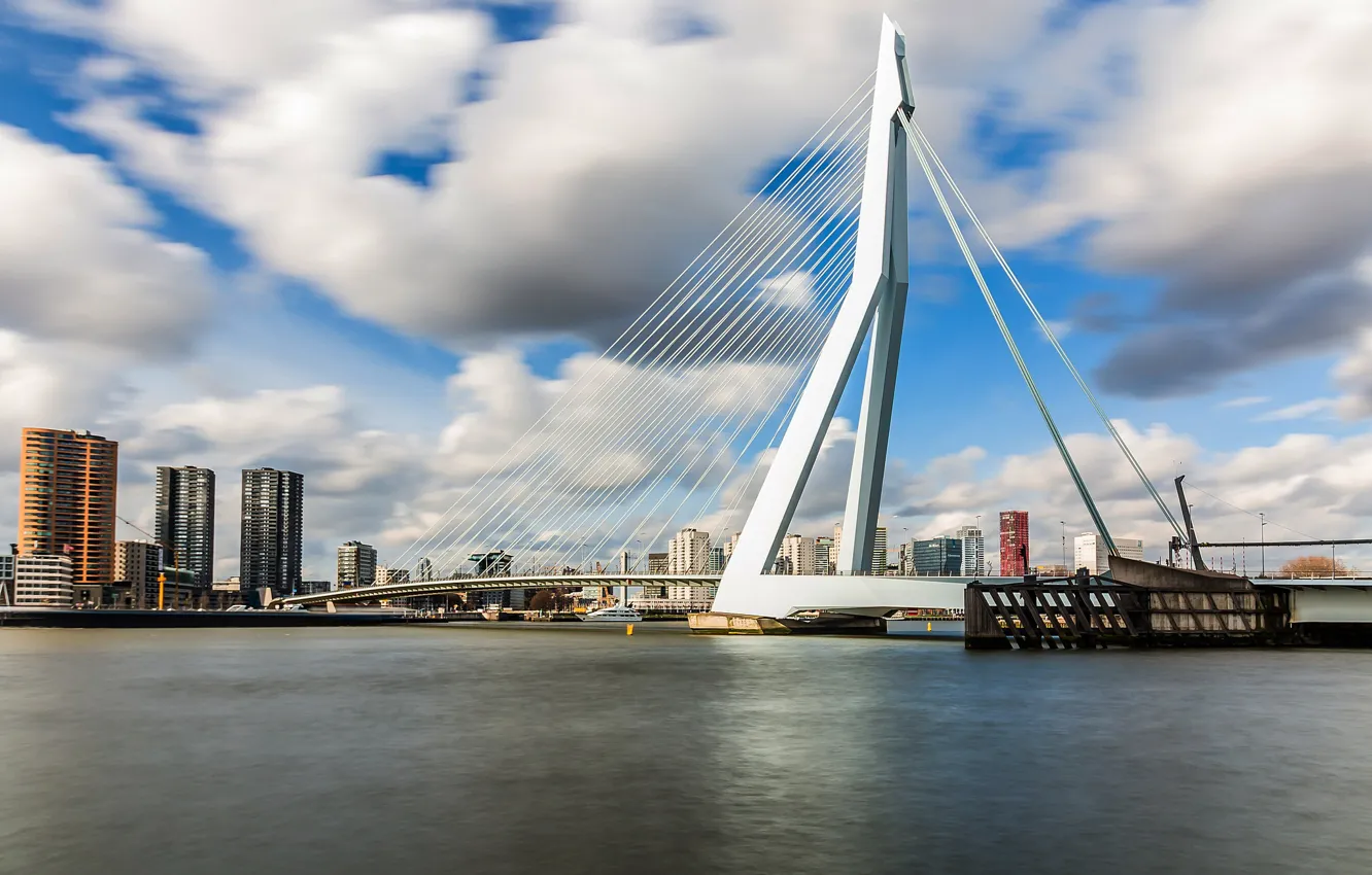 Photo wallpaper bridge, Netherlands, Holland, Rotterdam