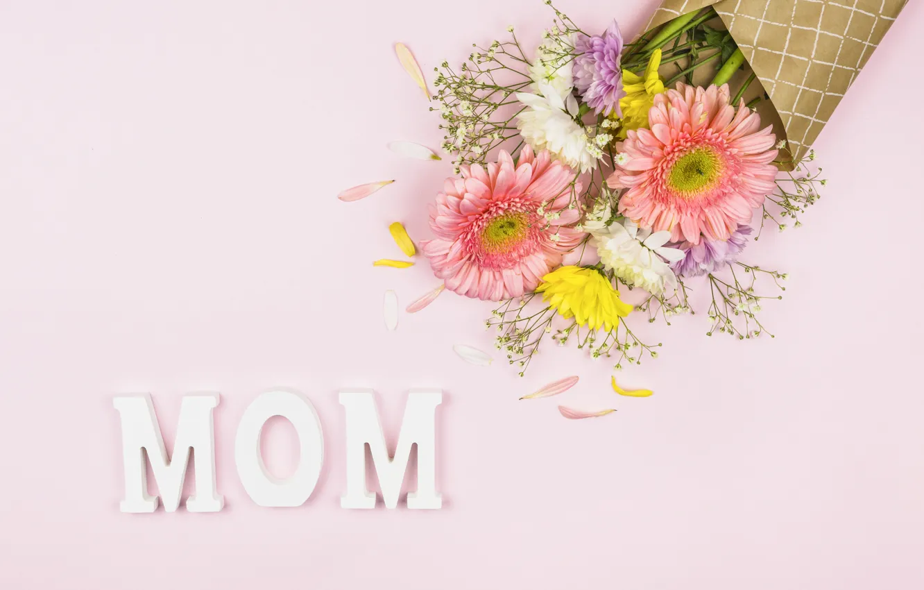 Photo wallpaper holiday, bouquet, composition, Mother's day