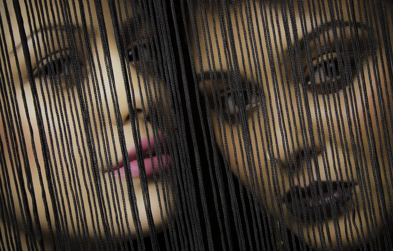 Photo wallpaper girl, macro, rope