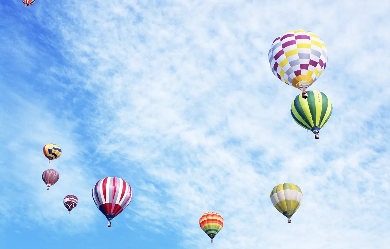 Photo wallpaper the sky, balls, air, colorful
