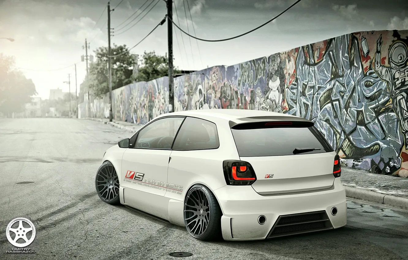 Photo wallpaper Volkswagen, tuning, Polo