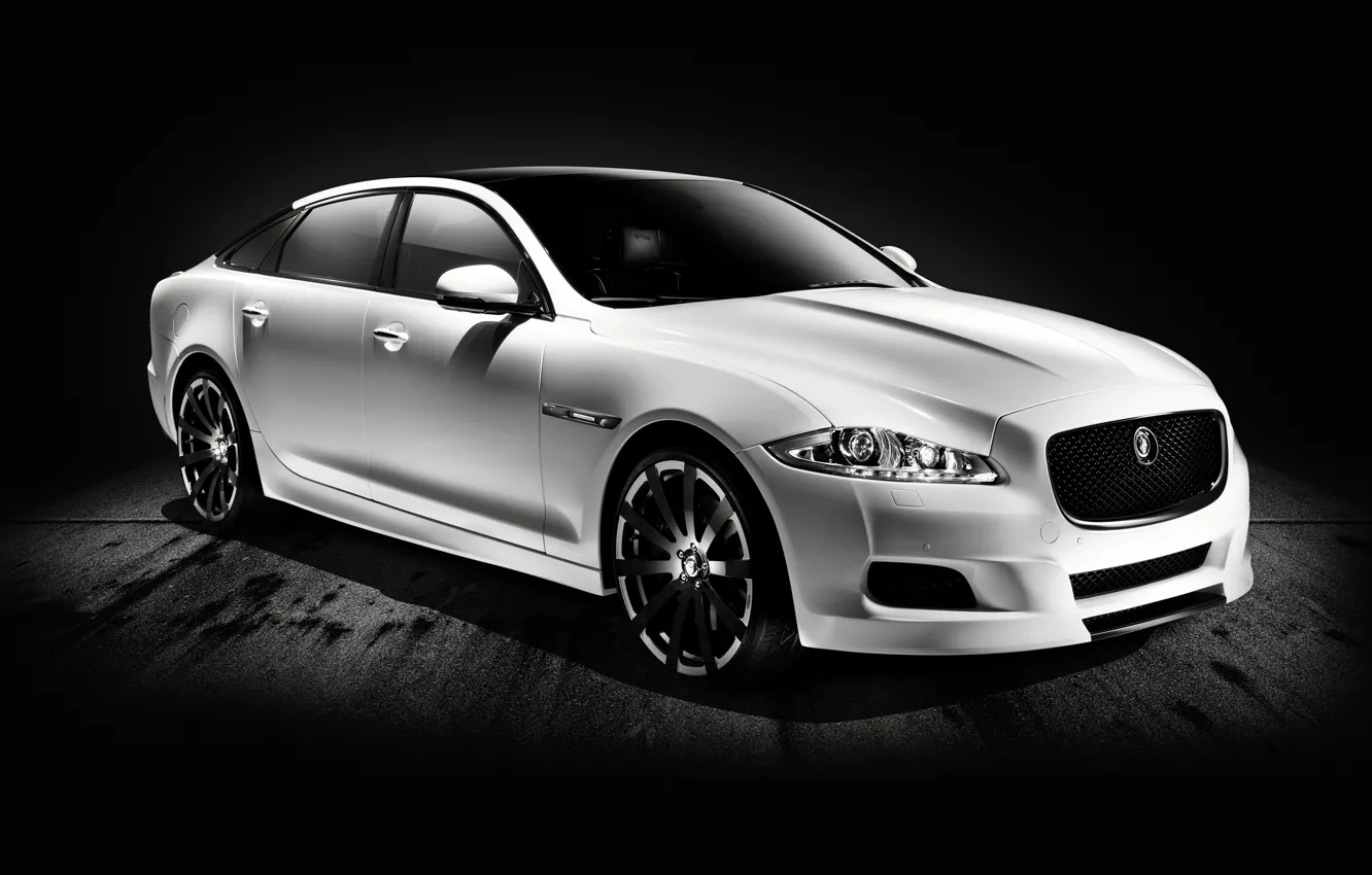 Photo wallpaper Jaguar, White, Car, Car, The front