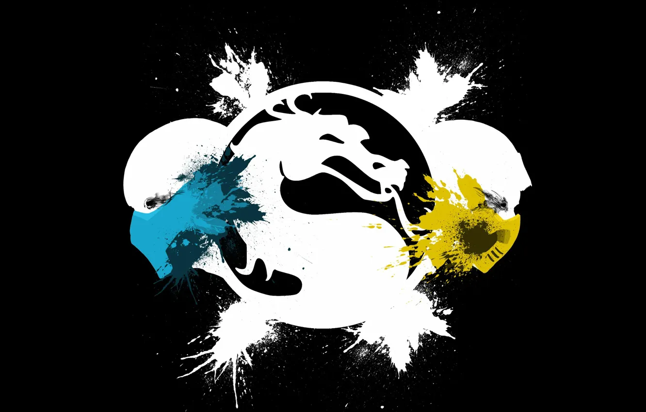 Photo wallpaper Dragon, Logo, Scorpion, Sub-Zero, Mortal Kombat X